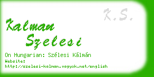 kalman szelesi business card