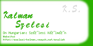 kalman szelesi business card